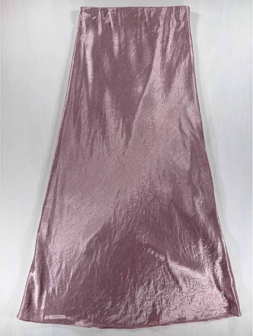 Babaton Blush Pink Cream Satin Midi Slip Skirt Size 0